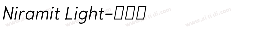 Niramit Light字体转换
